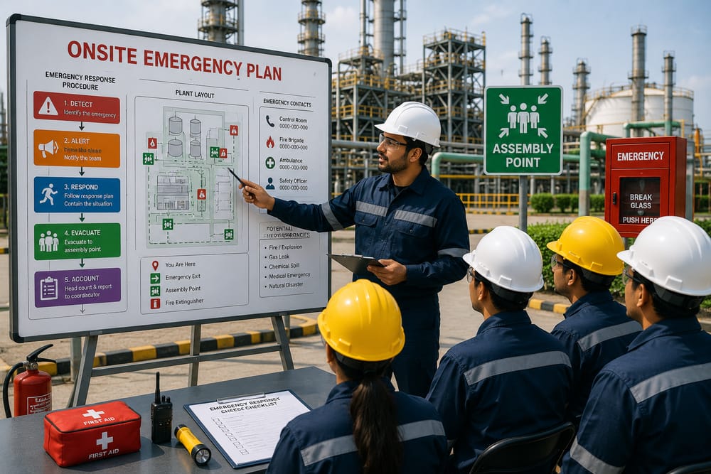 Onsite emergency plan and industrial emergency response for Gujarat industries