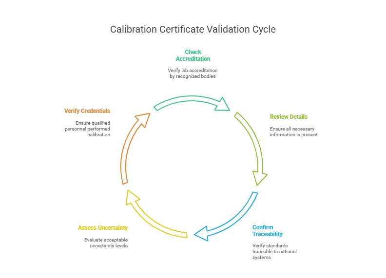 How to verify the validity of a calibration certificate – visual selection How to verify the validity of a calibration certificate - visual selection